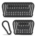 Small Carabiner Clip Hook, 1.97 inch 25 pcs Black Heavy Duty Spring Snap Hook by KINLINK