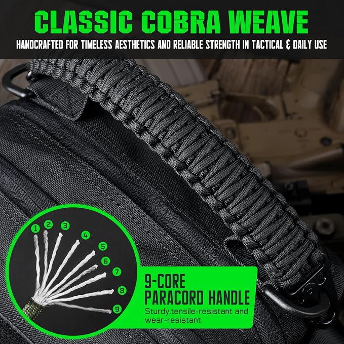 Tactical Paracord Handle，9-core Weaving Paracord Strap - Image 4