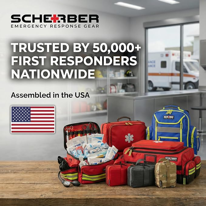 Scherber First Responder Fully-Stocked Professional Essentials EMT/EMS Trauma - Image 7