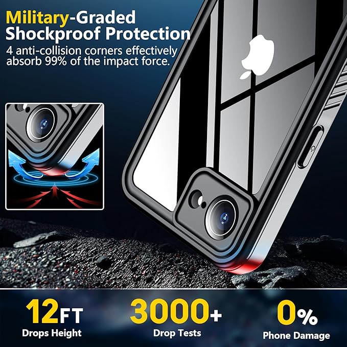 SPIDERCASE for iPhone 16e Case/iPhone 17e Case Waterproof, Built-in Screen & - Image 4