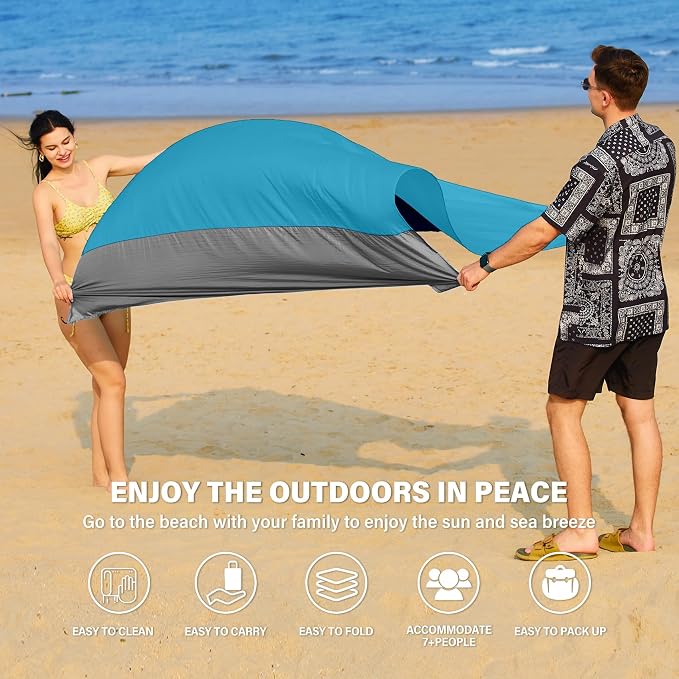 Famstar Beach Blanket Oversized Extra Large 10'X 9', Waterproof Sandproof Beach - Image 3