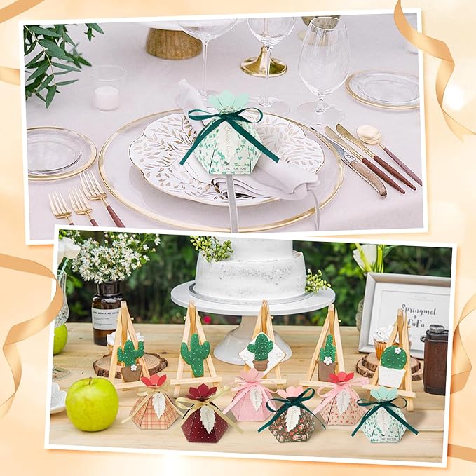48Pcs Party Favor Candy Box, Petal Shaped Gift Candy Box - Image 8