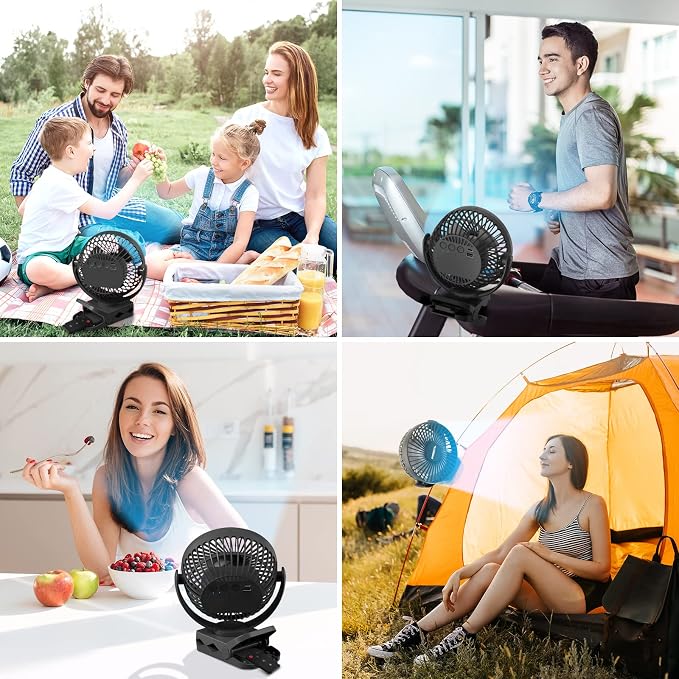 Portable Clip on Fan 65 Working Hours, Camping Fans - Image 7