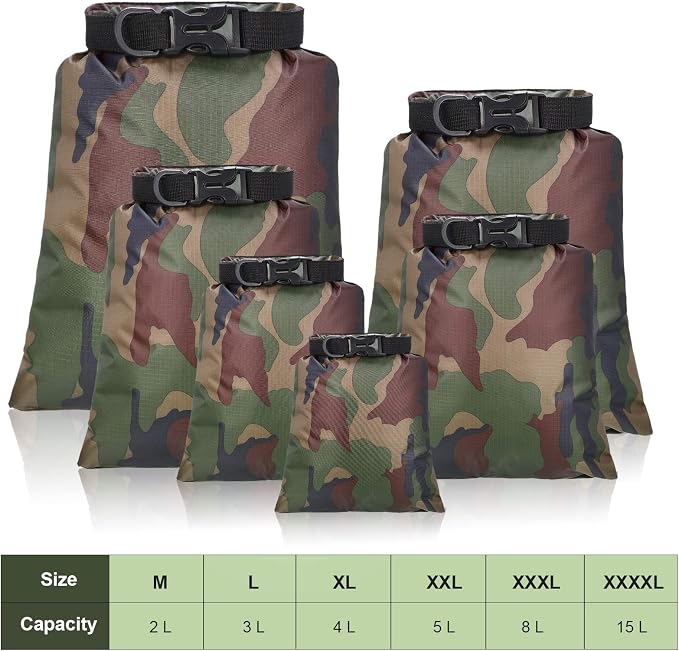 Shappy 6/12 Pcs Waterproof Dry Bags, Lightweight Outdoor Waterproof Dry Stuff - Image 2