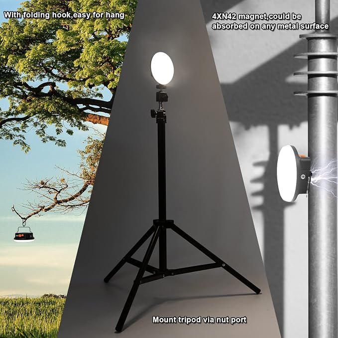 IODOO 10000mAh 30W Rechargeable Camping Light - Image 5