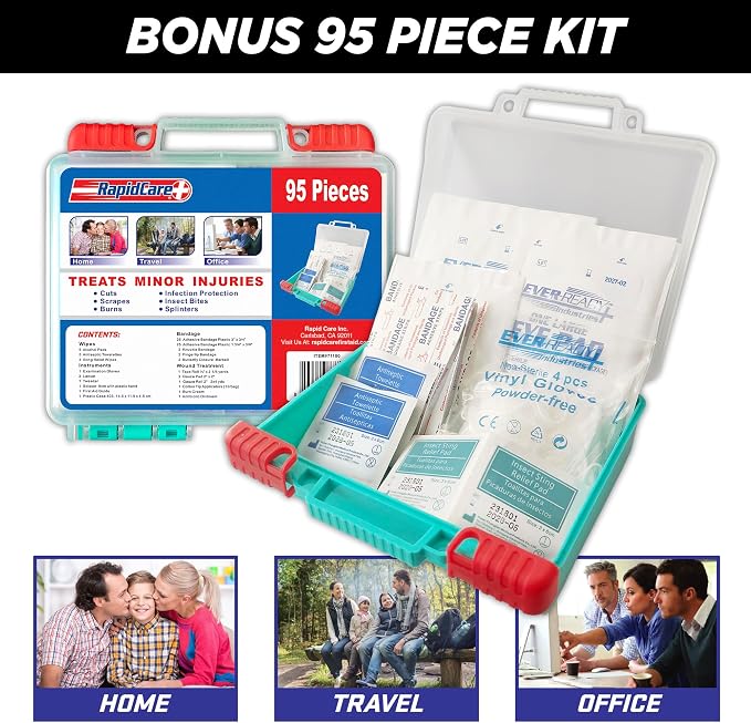 Rapid Care First Aid Kit – 300+ Piece Emergency Medical Kit - Image 4