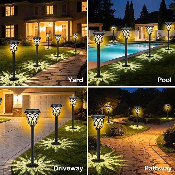 Solar Lights Outdoor 8 Pack Solar Garden Lights Waterproof IP65 Solar Landscape - Image 6