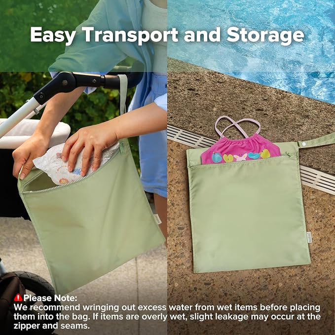 haakaa Waterproof Wet Bags for Baby Wet Dry Bags for Cloth Diaper, Swimsuit & - Image 3
