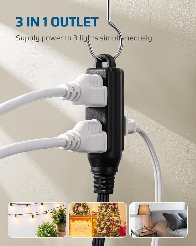 DEWENWILS 3 Outlet Extension Cord - Image 3