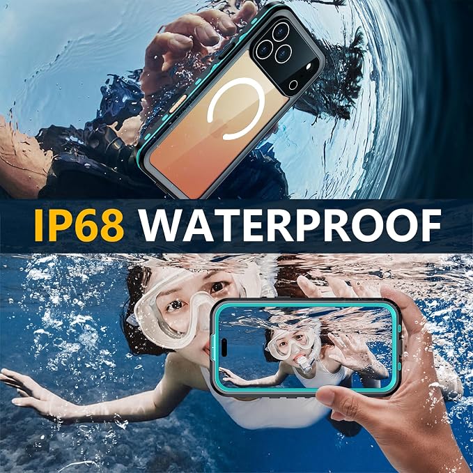 Red2Fire for iPhone 17 Pro Max Case Waterproof, Phone Case 6.9" Blue/Clear - Image 2