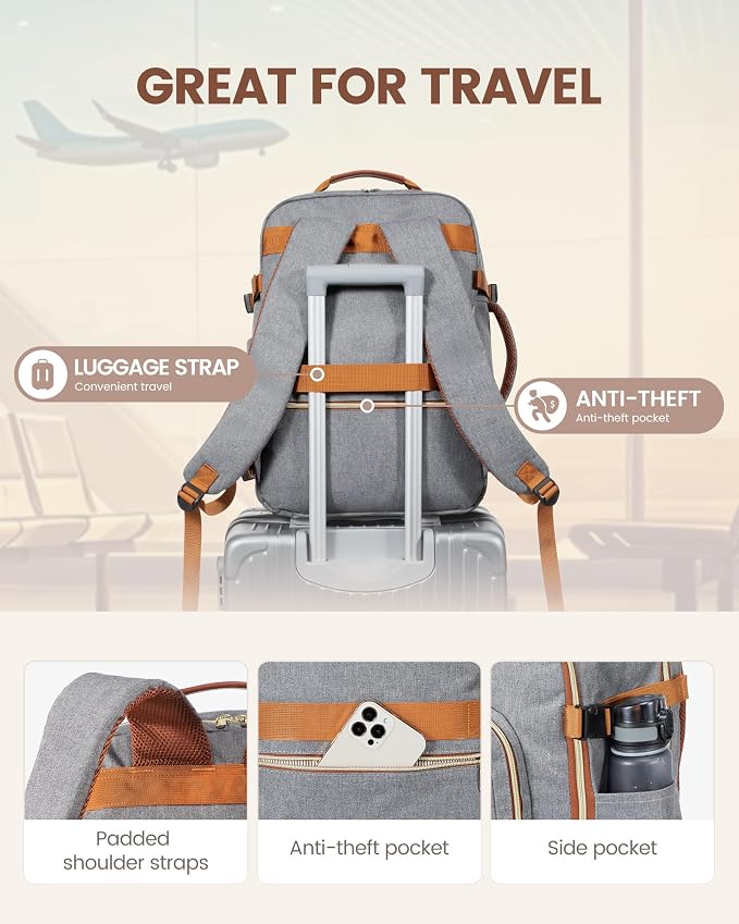 LOVEVOOK Travel Backpack for Women & Men 50L, Airline Approved Carry On - Image 6