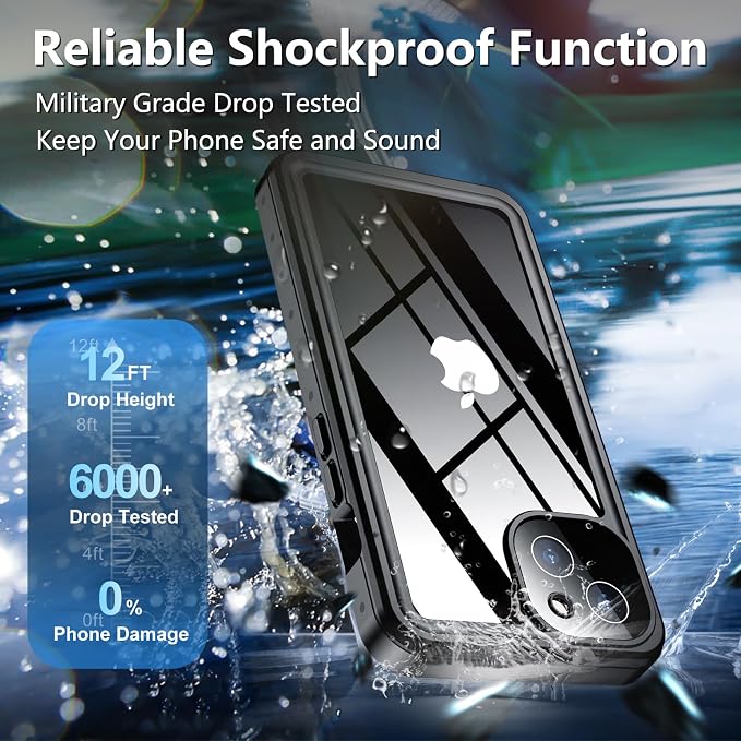 SPIDERCASE for iPhone 13 Case Waterproof, Built-in Lens & Screen Protector - Image 2