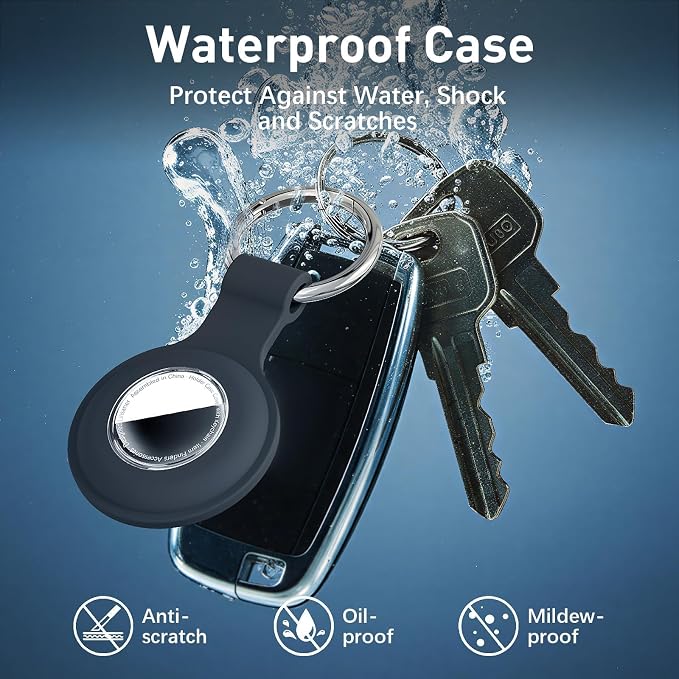 Linsaner Waterproof Case for AirTag 2nd Gen & 1st Gen, Shockproof Silicone - Image 4