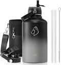 Insulated Water Bottle 64 oz by BUZIO