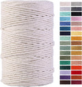 Macrame Cord 4mm x 220Yards 100% Natural Cotton Macrame Rope Cotton Cord by AestheticDesignforYou