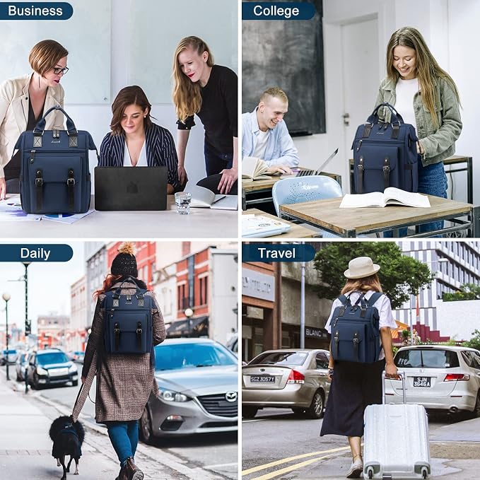 LOVEVOOK Laptop Backpack for Women Work Travel Backpack College Backpack Purse - Image 4