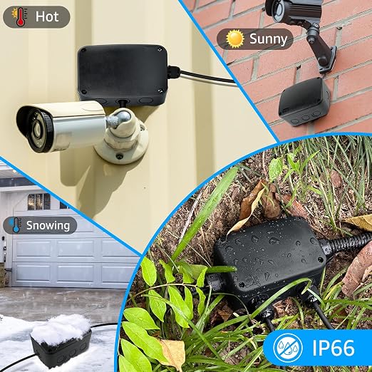 SuperInk Black Outdoor Junction Box, IP66 Waterproof Electrical Enclosure - Image 4
