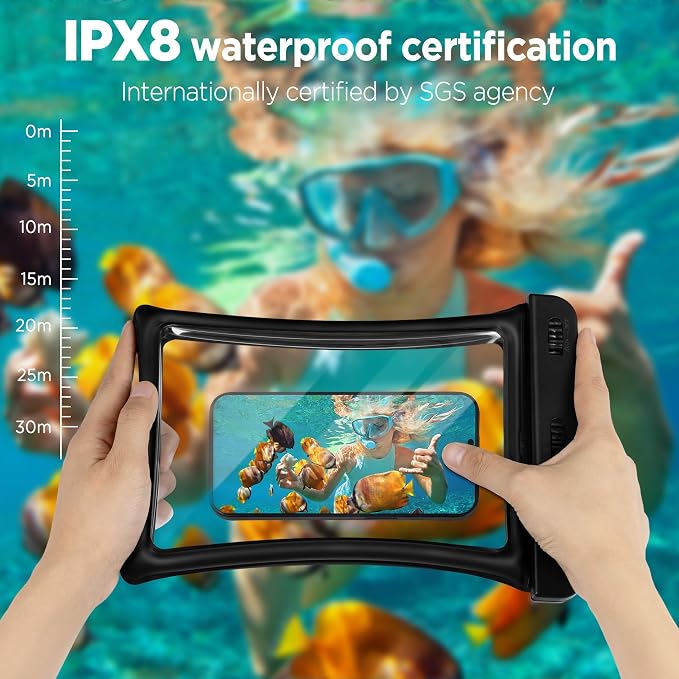 CACOE [Floatable Floating Universal IPX8 Waterproof Phone case 2 Pack-Up to - Image 5