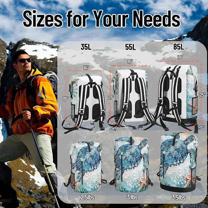 Dry Bags Waterproof for Marine Kayaking Boating Camping Swimming Keeps Gear - Image 3