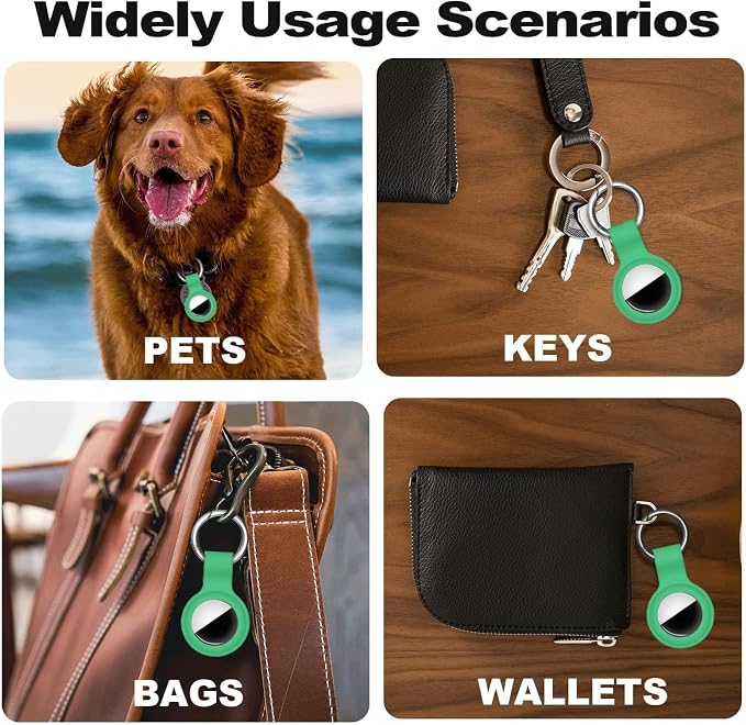 Linsaner Case for AirTag 2nd Gen & 1st Gen, Silicone Holder Keychain Key Ring - Image 6