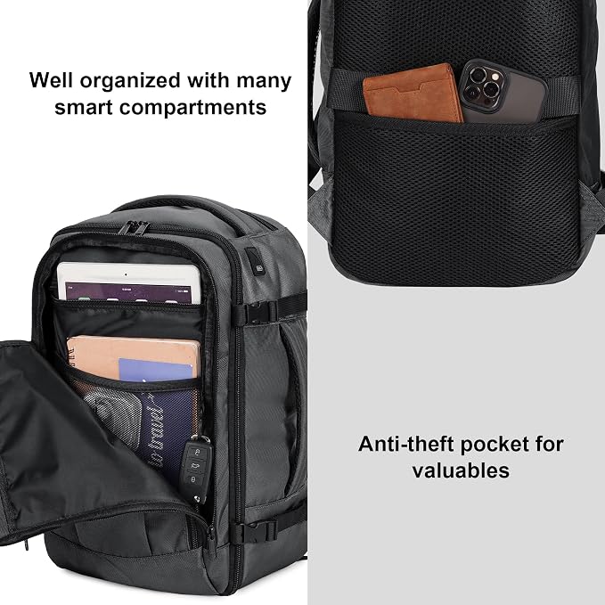 ECOHUB Travel Backpack 18x14x8 Spirit Airlines Personal Item Bag Carry On - Image 5