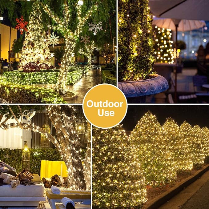 JMEXSUSS 500 LED Warm White Christmas Lights Indoor, 8 Modes Green Wire - Image 7