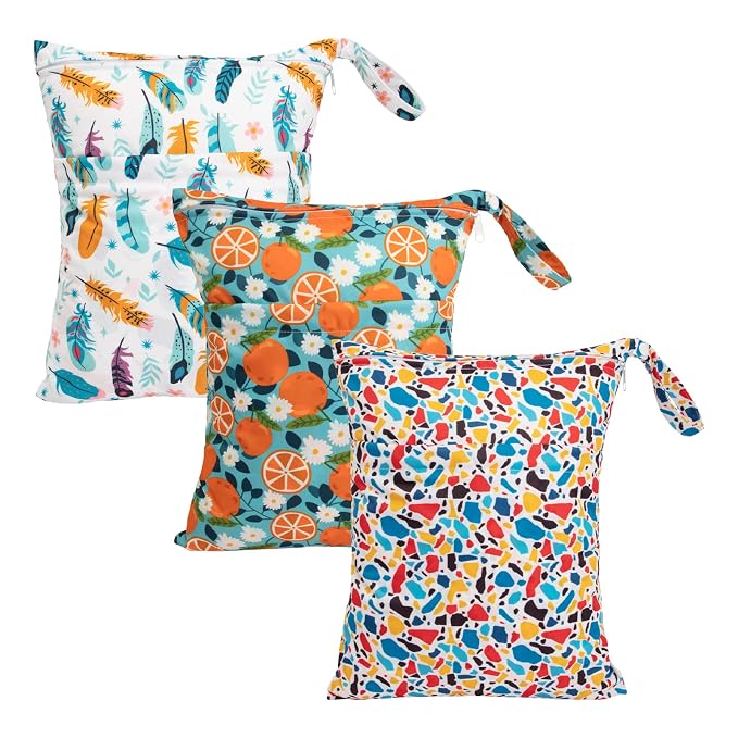 babygoal Wet Dry Bags for Baby Cloth Diapers, Washable Travel Bags, Gym Bag for by babygoal