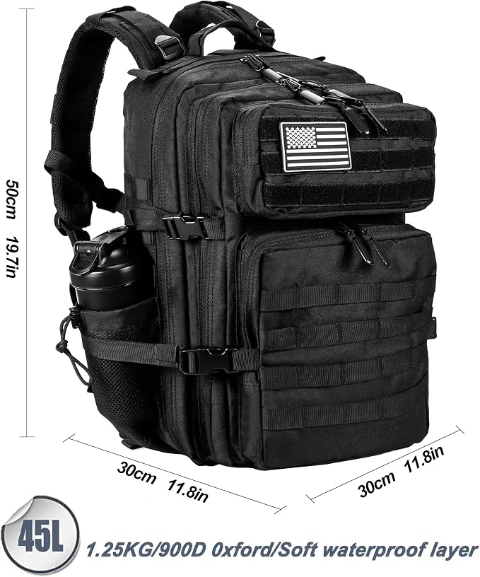 LHI Military Tactical Backpack for Men and Women 45L Army 3 Days Assault Pack - Image 2