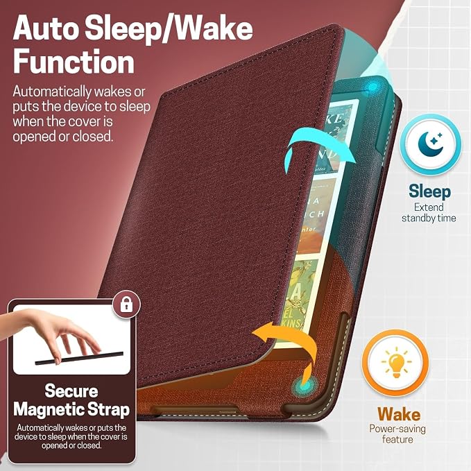 TNP Stand Case with Strap for Kindle Paperwhite 12th Gen 2024 / Kindle - Image 4