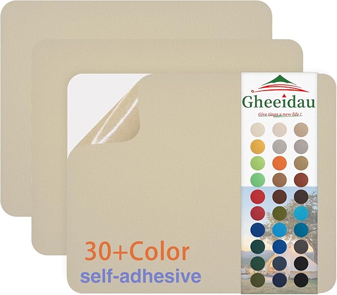 Gheeidau Canvas Repair Patch 9×11 Inch 3Pcs Waterproof Self-Adhesive Fabric by Givethingsanewlife