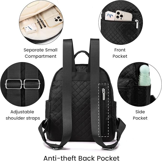 LOVEVOOK Mini Backpack for Women Light Weight Small Waterproof Backpack Purses - Image 4