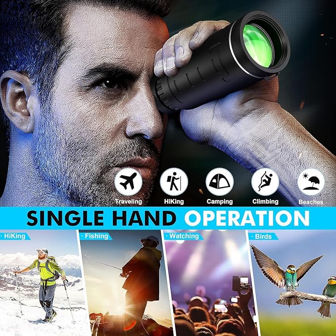 40x60 Monocular Telescope with Smartphone Adapter and Telescope Case High - Image 2