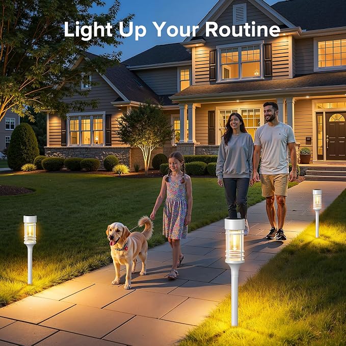 LETMY 12 Pack Solar Pathway Lights Outdoor, Bright Solar Lights Outdoor - Image 3