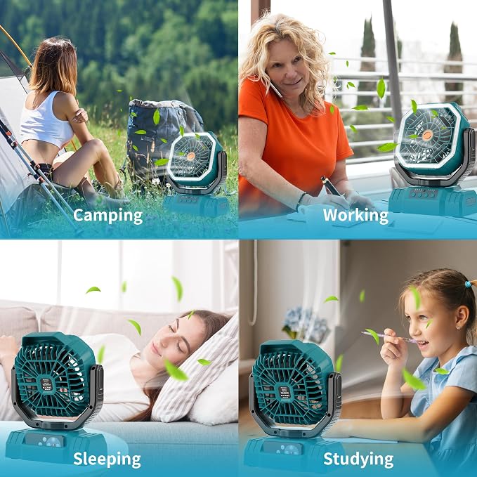 AVV 20000mAh High Speed Portable Camping Rechargeable Fan - Image 7