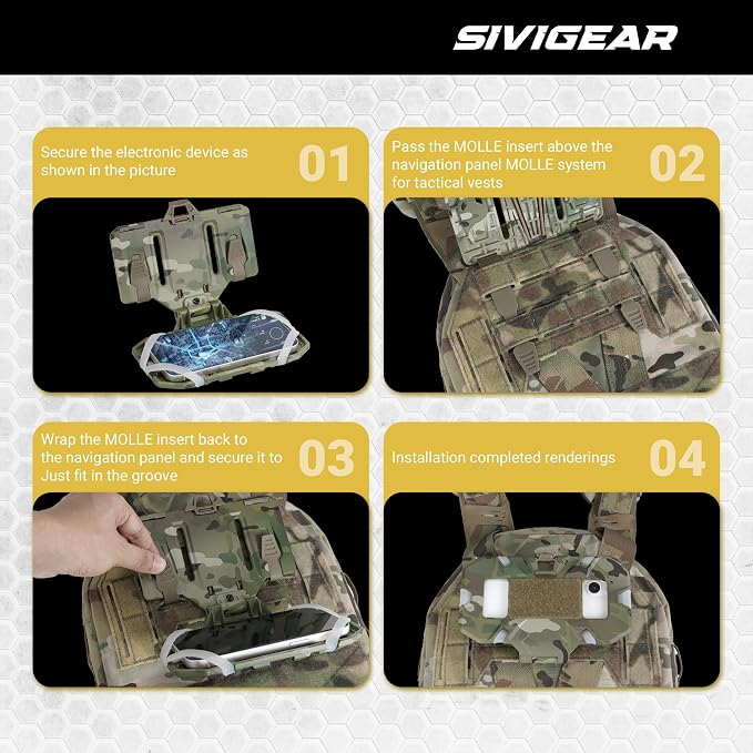 Tactical Molle Phone Holder for Plate Carrier Vest, Quick Release & Adjustable - Image 4