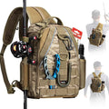 Piscifun Fishing Backpack with Rod Holder, Lightweight Sling Bag Storge Gear by Piscifun