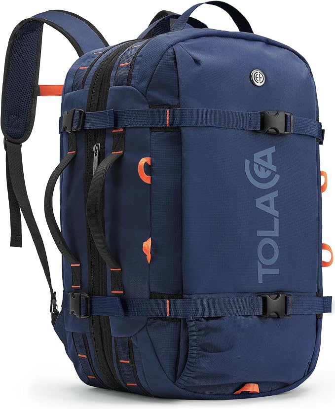 Tolaccea Travel Backpack for Men Women, 40L-50L Carry On Backpack by Tolaccea