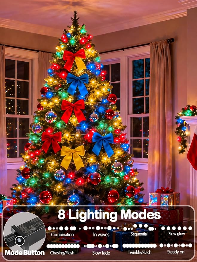 Upgraded 165FT 500 LED Multicolor Christmas String Lights Indoor & Outdoor - Image 2