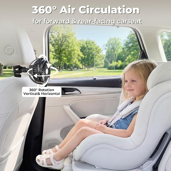 AMACOOL Battery Operated Stroller Fan, Baby Travel Essentials - Image 5