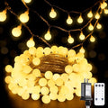 JMEXSUSS 100 LED Connectable Globe String Lights Indoor Bedroom, 33ft Warm by JMEXSUSS