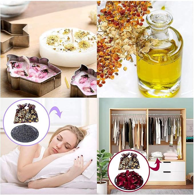 20 Bags Dried Flowers, 100% Natural Dried Flowers Herbs Kit - Image 5