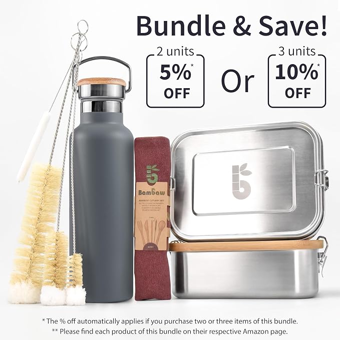 Bambaw 12 oz Stainless Steel Water Bottle, Insulated Water Bottle - Image 8