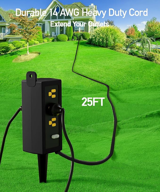Outdoor Power Strip Weatherproof, ZZJ IP69 Grade Waterproof Surge Protector - Image 7