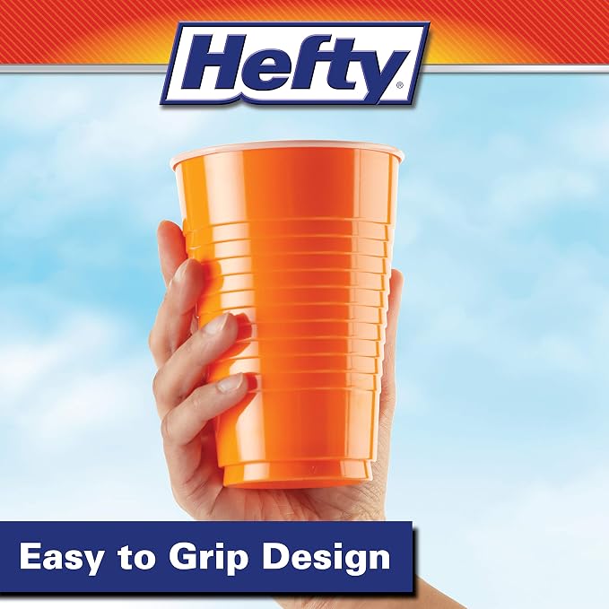 Hefty Plastic Cups, 16 Ounce, Disposable | 100 Count | Pack of 2 | Party | - Image 6