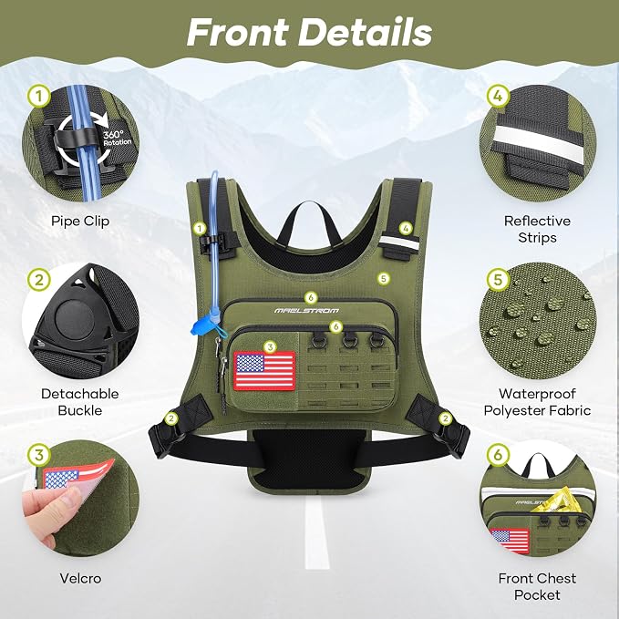Maelstrom Running Vest, Detachable Hydration Backpack - Image 2