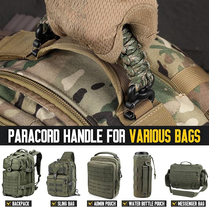 Tactical Paracord Handle，9-core Weaving Paracord Strap - Image 7