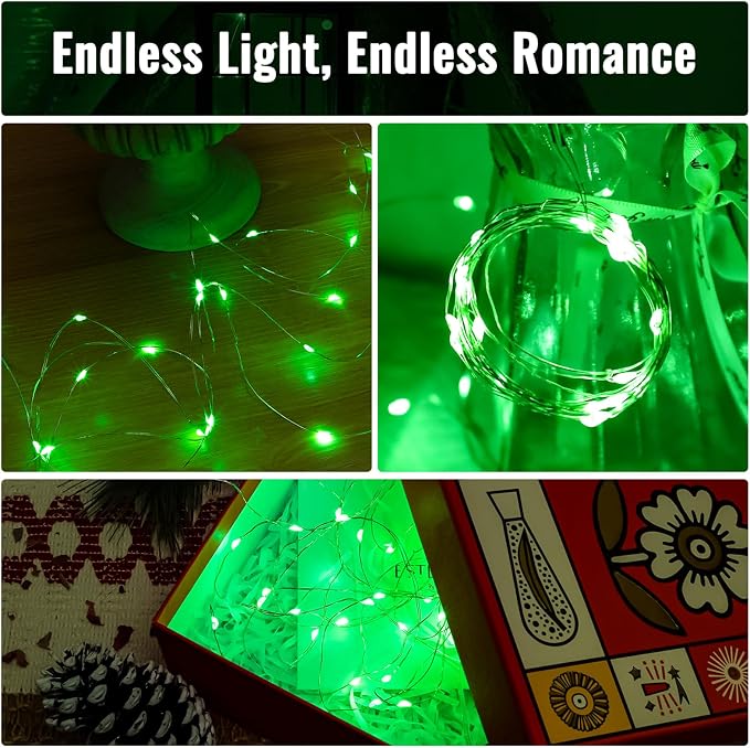 ZSJWL 30 Pack Green Fairy Lights Battery Operated, 7FT 20LED Mini Starry Light - Image 6
