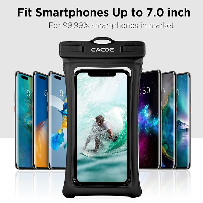 CACOE Floating Universal Waterproof Phone case 2 Pack-Up to 7.0", Phone Pouch - Image 5