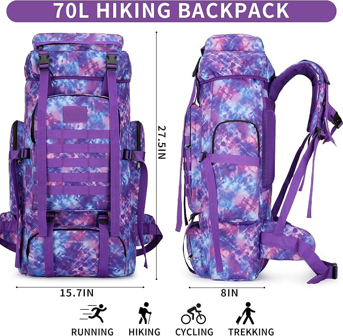 Hiking Backpack for Men 70L/100L Camping Backpack Military Rucksack Molle 3 - Image 2
