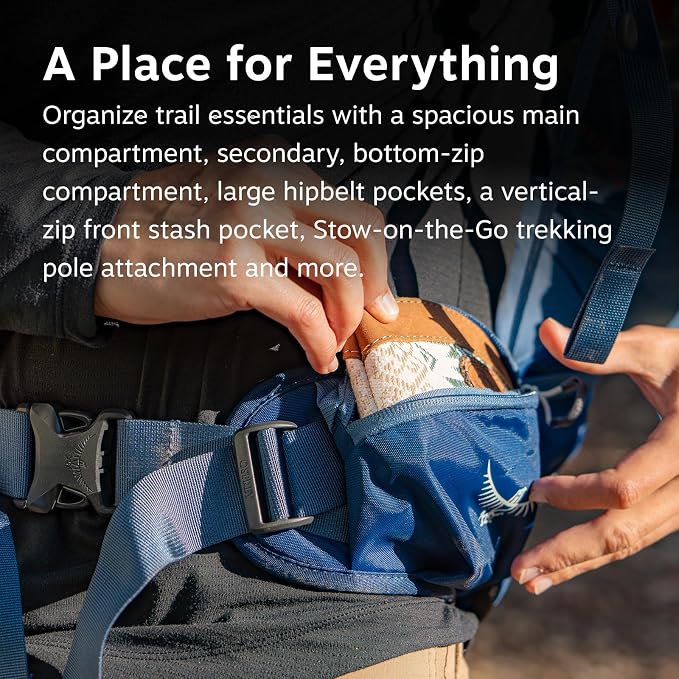 Osprey Stratos 44L Men's Hiking Backpack - Image 3